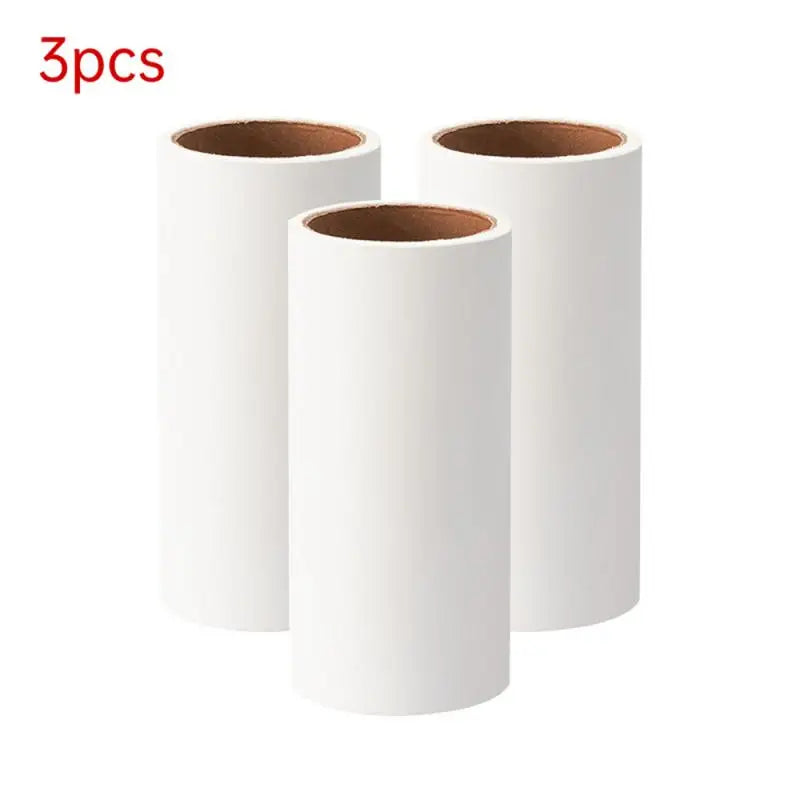 Tearable Roll Paper Sticky Roller Dust Wiper Pet Hair Clothes Carpet Tousle Remover Replaceable Cleaning Brush Accessories