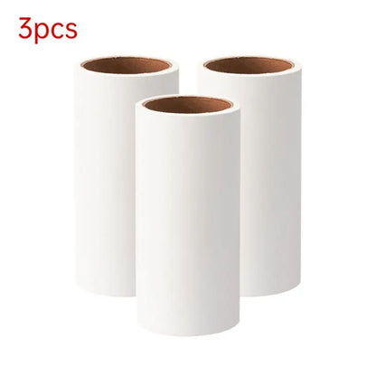Tearable Roll Paper Sticky Roller Dust Wiper Pet Hair Clothes Carpet Tousle Remover Replaceable Cleaning Brush Accessories