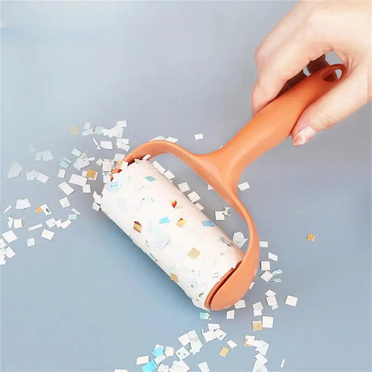 Tearable Roll Paper Sticky Roller Dust Wiper Pet Hair Clothes Carpet Tousle Remover Replaceable Cleaning Brush Accessories