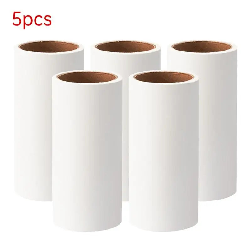 Tearable Roll Paper Sticky Roller Dust Wiper Pet Hair Clothes Carpet Tousle Remover Replaceable Cleaning Brush Accessories
