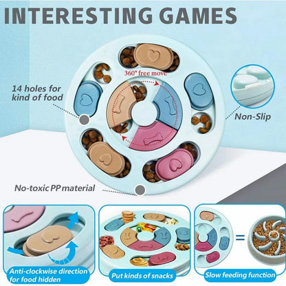 Dog Food Hiding Bowl, Slow Food Training, Dog Educational Toy to Relieve Boredom, Interactive Educational Feeding Toy