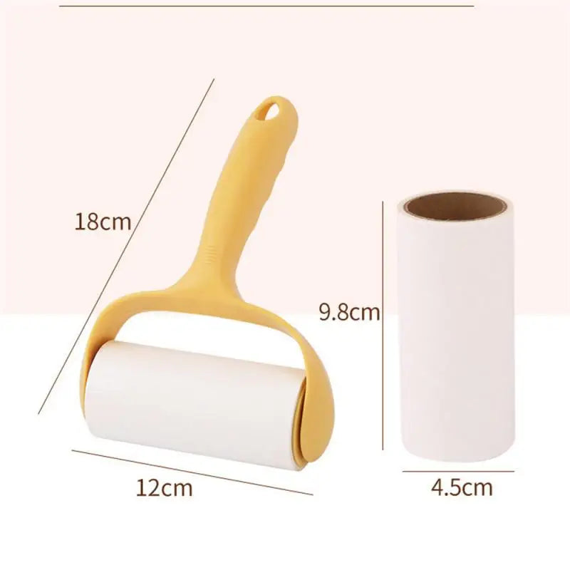 Tearable Roll Paper Sticky Roller Dust Wiper Pet Hair Clothes Carpet Tousle Remover Replaceable Cleaning Brush Accessories