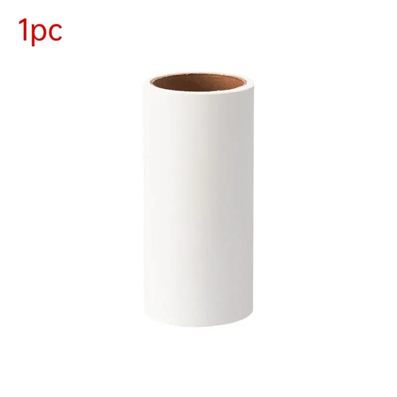 Tearable Roll Paper Sticky Roller Dust Wiper Pet Hair Clothes Carpet Tousle Remover Replaceable Cleaning Brush Accessories